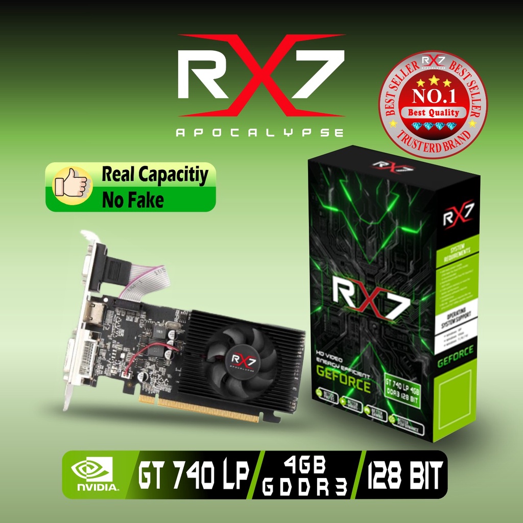 VGA RX7 GT740 LP 4GB DDR3 128 BIT REAL CAPACITY RESMI