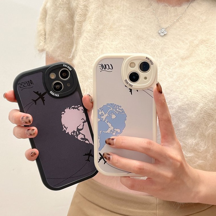 Couples Soft Case OPPO A9 A5 A31 A53 A33 2020 A7 A5S A12 A11K F9 Pro A74 A95 F11 A15 A15S A35 A52 A92 A54 A36 A76 A96 A94 A55 A16K A16E A54 A83 A57 A1K A3S Air Ticket Love