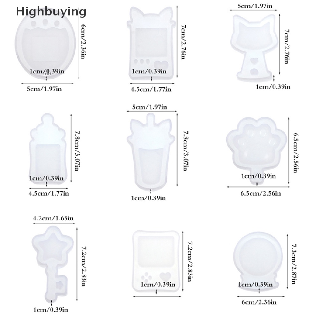 Hbid DIY Pasir Hisap Kristal Epoxy Resin Cetakan Botol Susu Bentuk Es Krim Silikon Cetakan Perhiasan Liontin Gantungan Kunci Cetakan Untuk DIY Liontin Membuat Perhiasan Glory