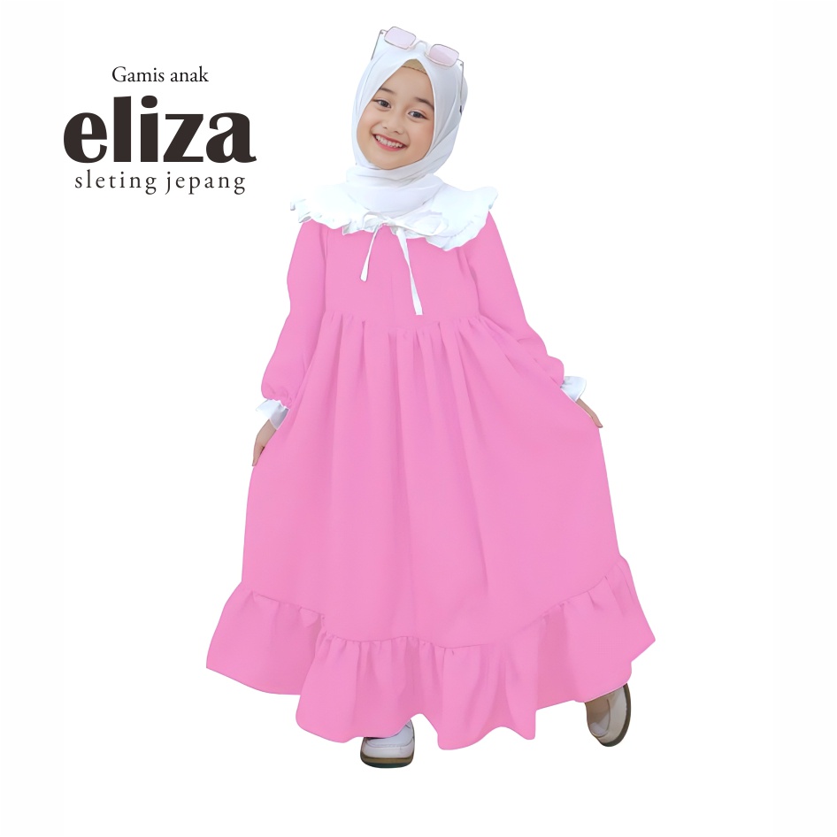 Gamis Anak Eliza Sleting Jepang CF Kids