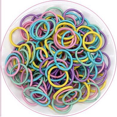 Karet Ikat Rambut Macaron Isi 100pcs Karet Ikat Rambut Korea