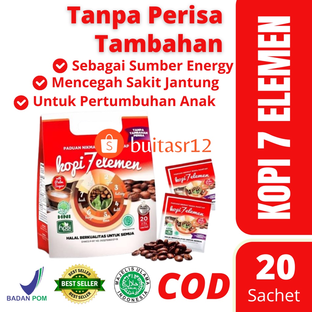 Jual Kopi Sevel Sinergi 7 Elemen HNI isi 20 Sachet Kopi Kesehatan Untuk