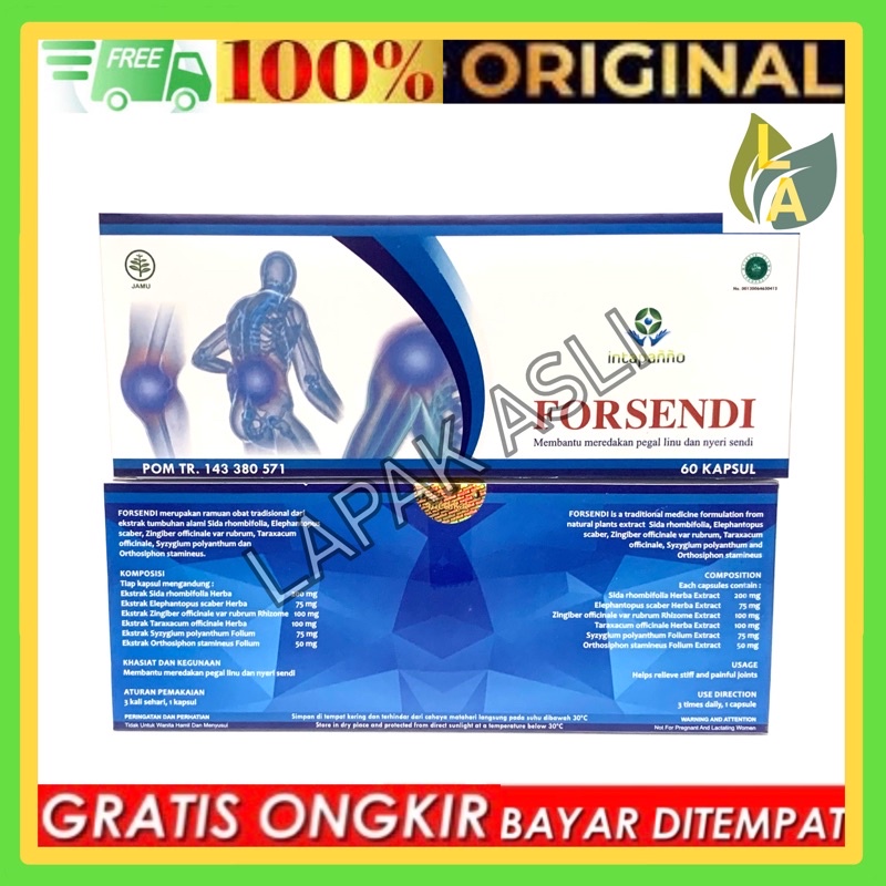 Forsendi 60 Kapsul BPOM Resmi - Obat Asam Urat, Rematik, Nyeri Sendi