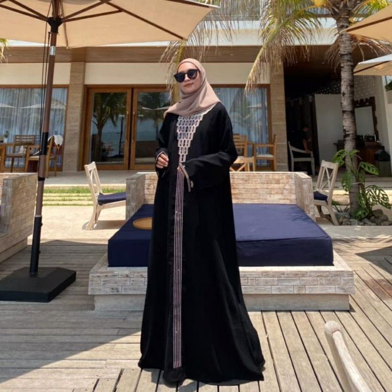 ABAYA BORDIR/ABAYA BORDIR PIRAMID/ABAYA ANAK REMAJA KEKINIAN/ABAYA SIMPLE/ABAYA HITS/ABAYA MOTIF BOR