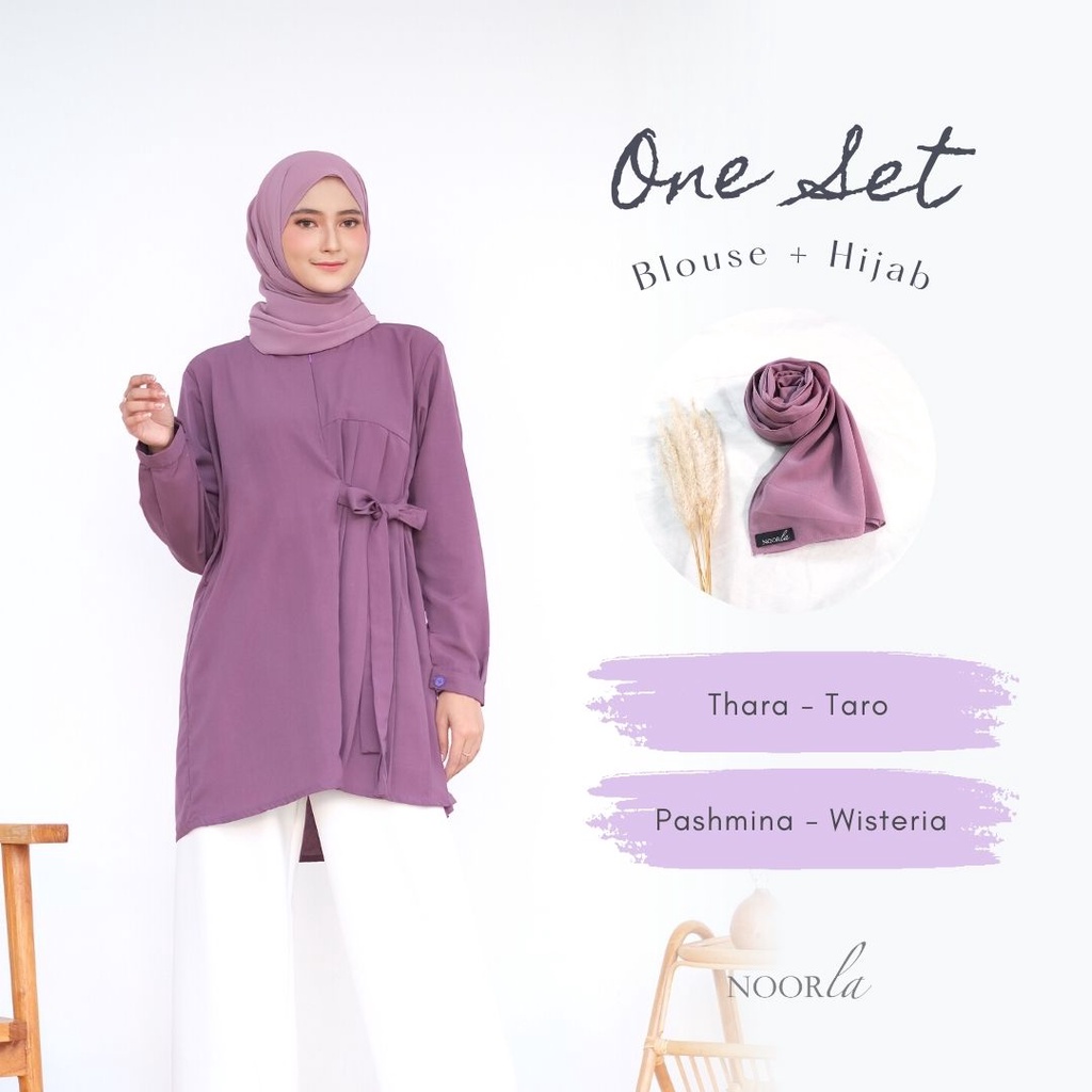 NOORLA - THARA BLOUSE SATU SET HIJAB / ATASAN / SHIRT