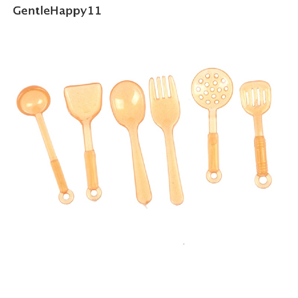 Gentlehappy 10pcs Mainan Peralatan Makan Mini Dapur Makan Untuk BJD Rumah Boneka Aksesori Bermain Mainan Peralatan Makan Dapur Mini Mainan Aksesoris Furniture Makanan Untuk Boneka KeyameiDecor Kitchen Min