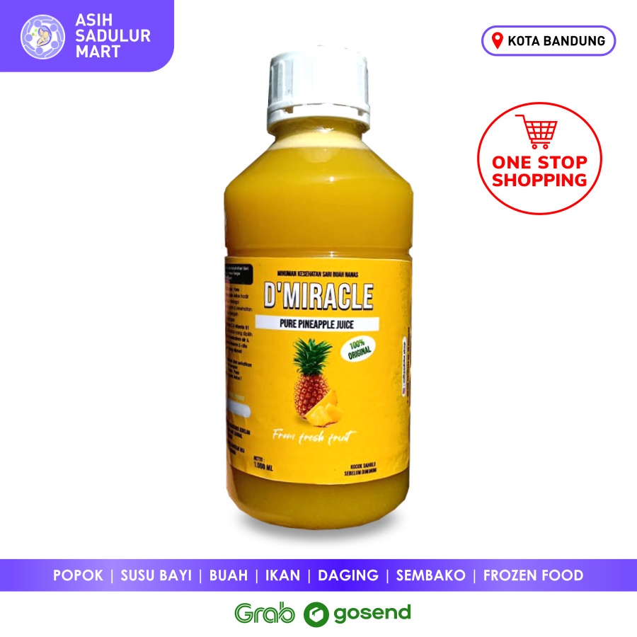 

sari buah d'miracle/sari buah nanas/pure pineapple