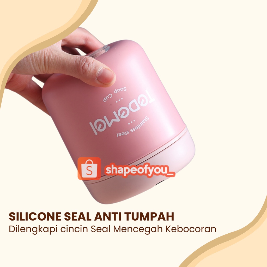 Meal Box Stainless Steel Lunch Container Storage Tempat Makan Stainless Mangkuk Sup 304 Tahan Panas Premium