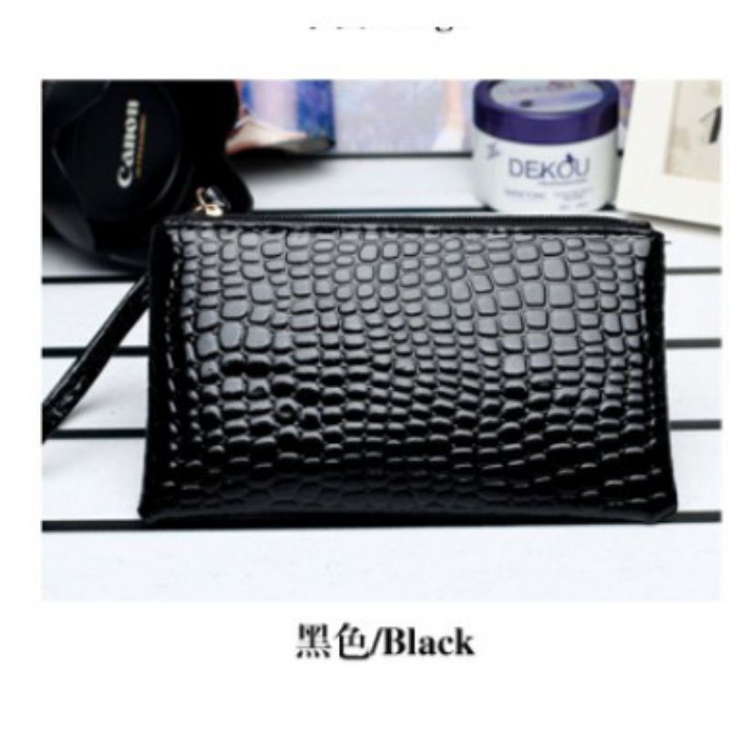 Dompet Pouch Kartu Hp Koin Pouch Serbaguna Bahan Croco