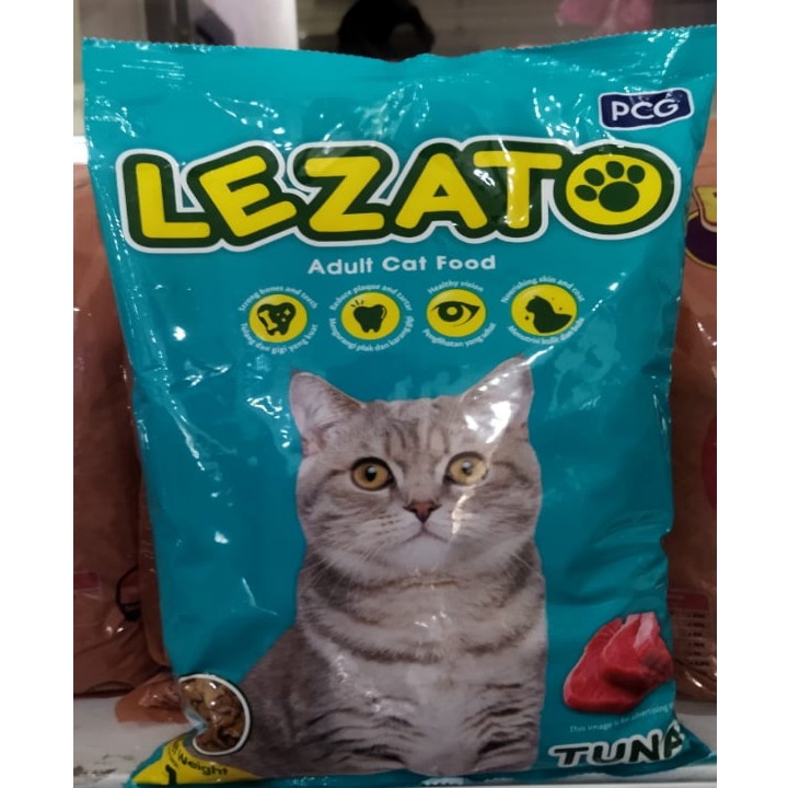 EXPEDISI ( 10 PCS ) Makanan Kucing Lezato Tuna Flavour Kemasan 1KG / Lezato Cat Tuna Repack