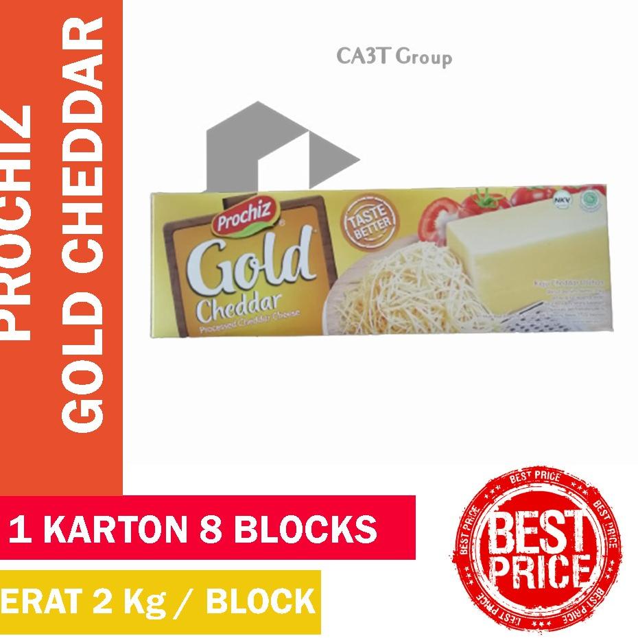 

[PRODUK JKQZV] Keju Prochiz Gold Cheddar 2Kg Meriah & Berkualitas !!! GYS