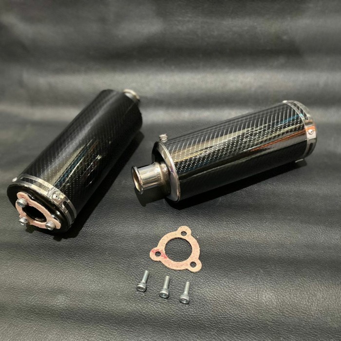 Silencer Knalpot Vespa Racing 2Tak Panjang 18cm Diameter 3inch
