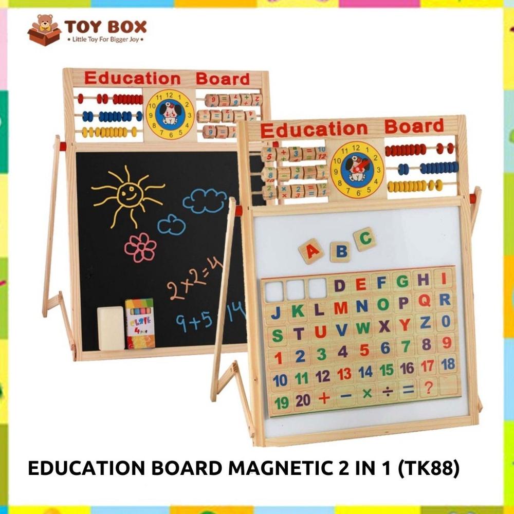 

EDUCATION BOARD (TK88) SMALL - PAPAN TULIS 2 SISI BLACK + WHITEBOARD - PAPAN TULIS EDUKASI - PAPAN TULIS BERDIRI - FREE MAGNETIC ABCD ALPHABET - PAPAN TULIS 2 IN 1 - MAINAN EDUKASI - MAINAN ANAK - EDUCATION BOARD - MAINAN - PAPAN EDUKASI ANAK