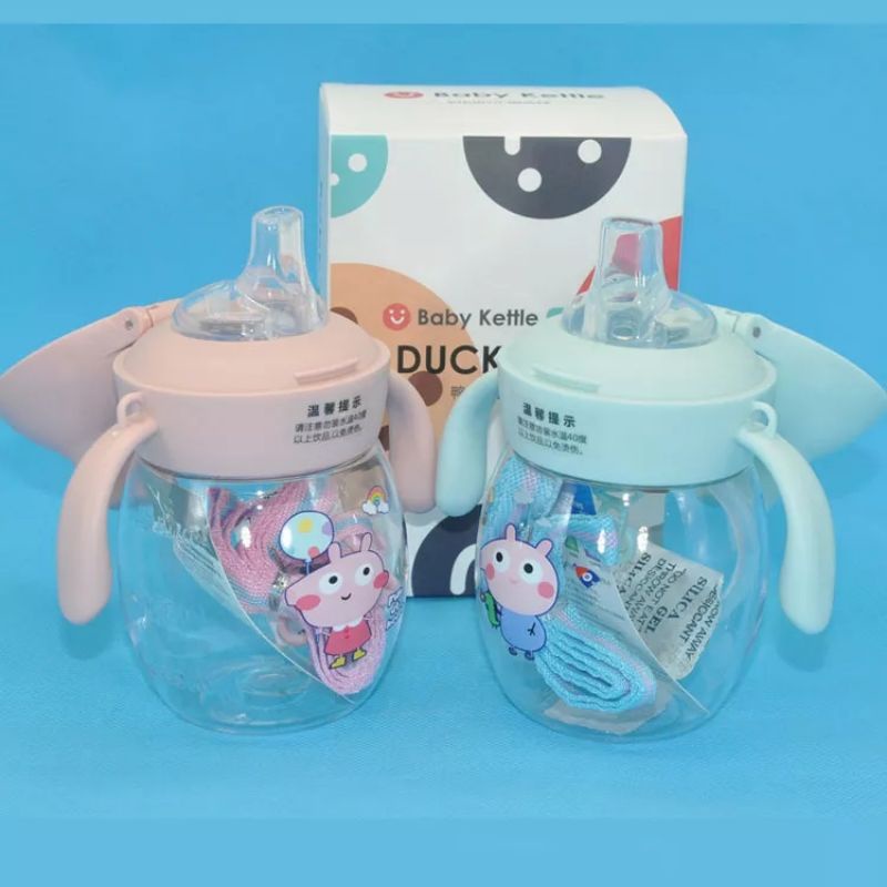 Botol Minum Anak Duck Bill 280ML Baby Kettle Dengan Tali Panjang