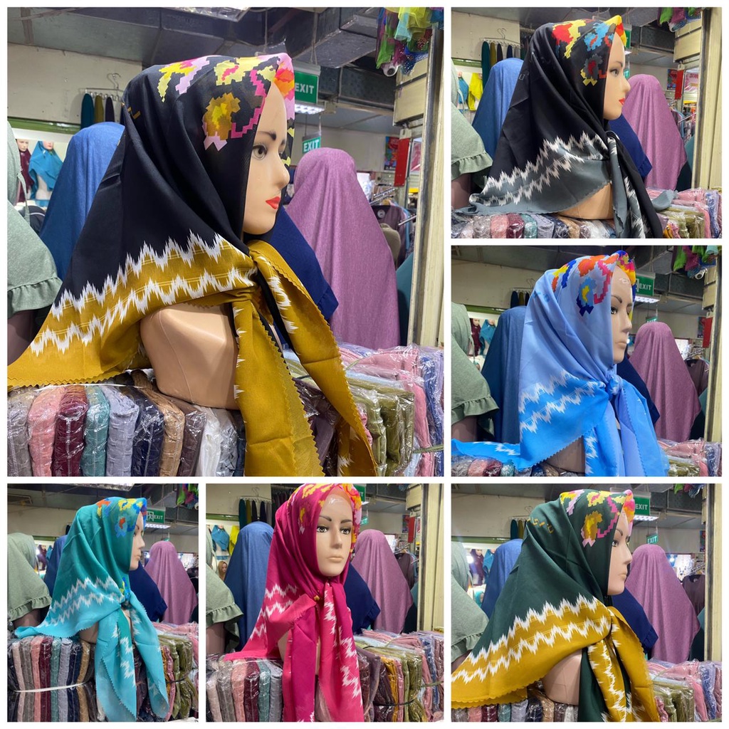 [FaFi] ️Hijab Segiempat jilbab Lagosi, Sulawesi | Segiempat Makassar | lagossi hijab bugis Ready COD