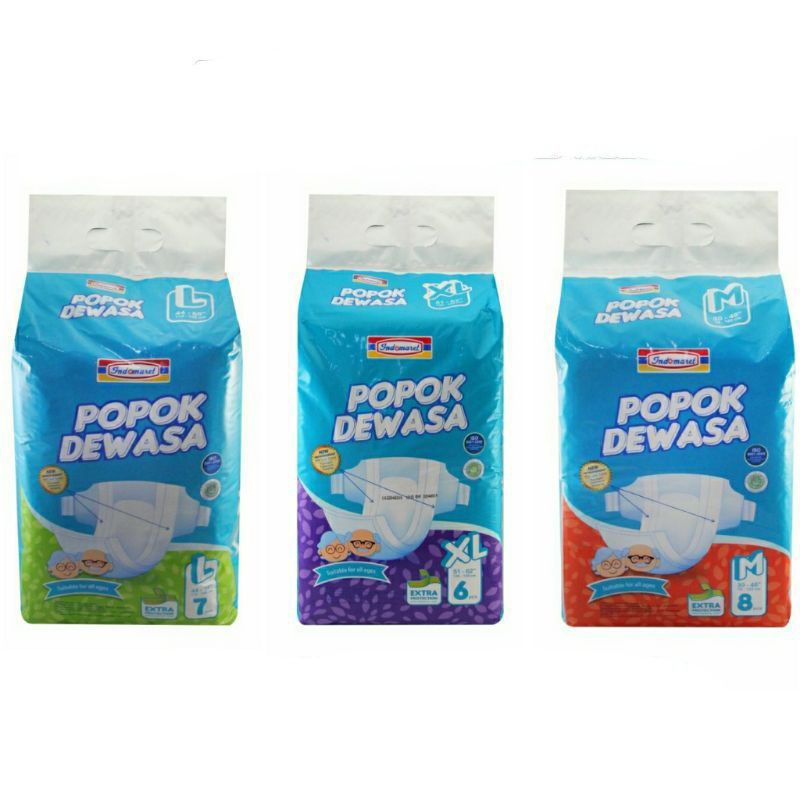 Original Indomaret Adult Diapers Popok Dewasa M8/L7/XL6 Exp Baru