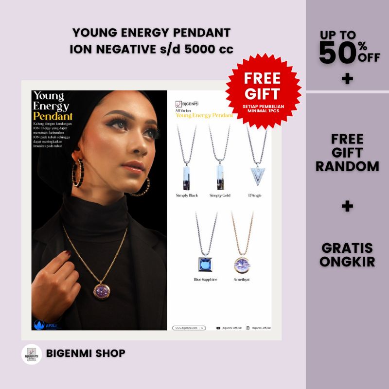 [Free gift] PENDANT BIGENMI KALUNG TERAPI KESEHATAN ION NANO