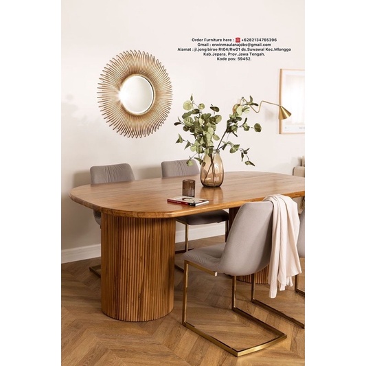 Meja kerja Kayu jati minimalis Lanawooden.id meja makan minimalis meja makan set meja makan set 4 ku