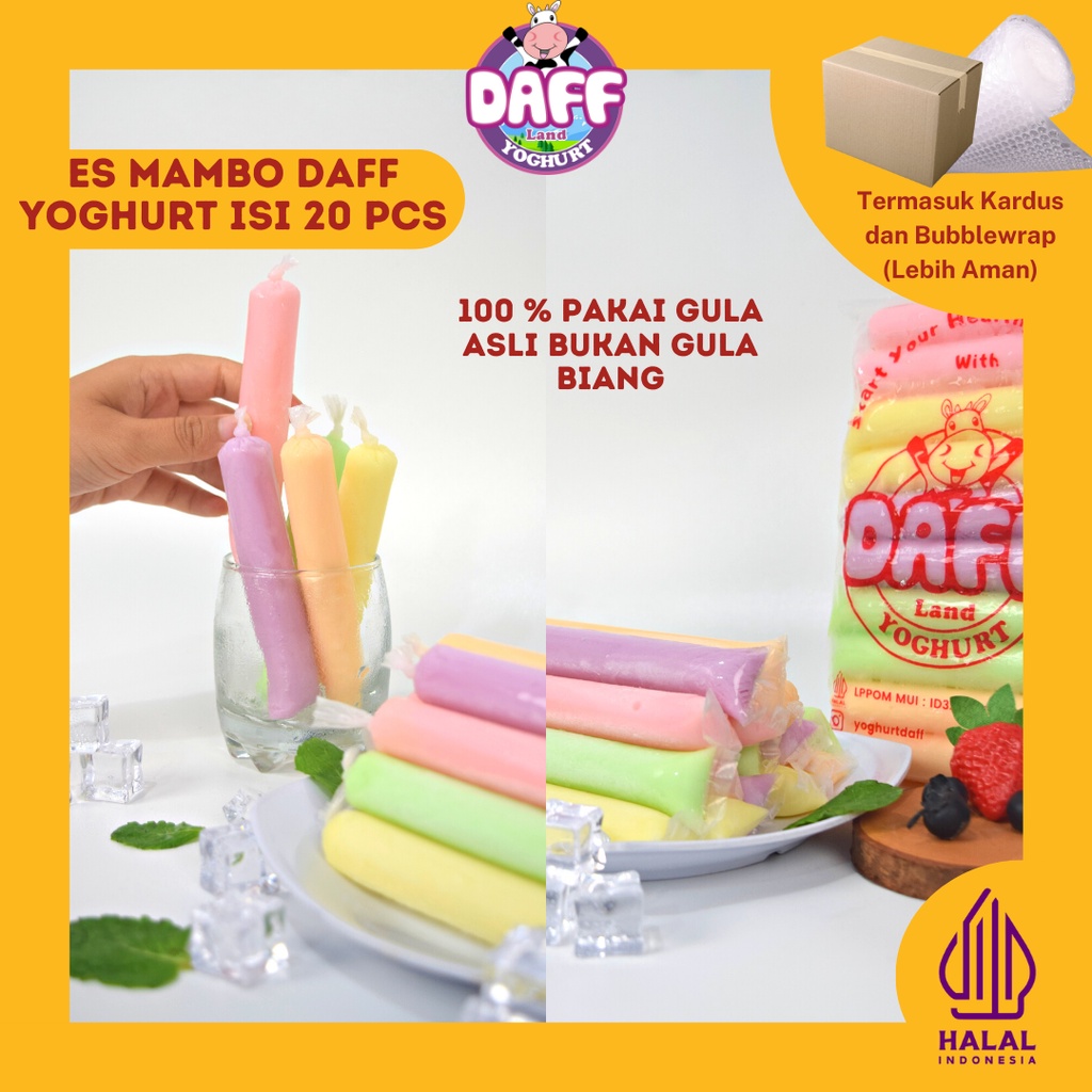 Jual ES MAMBO DAFF YOGHURT LEMBUT 100 YOGURT DAN GULA ASLI YOGURT