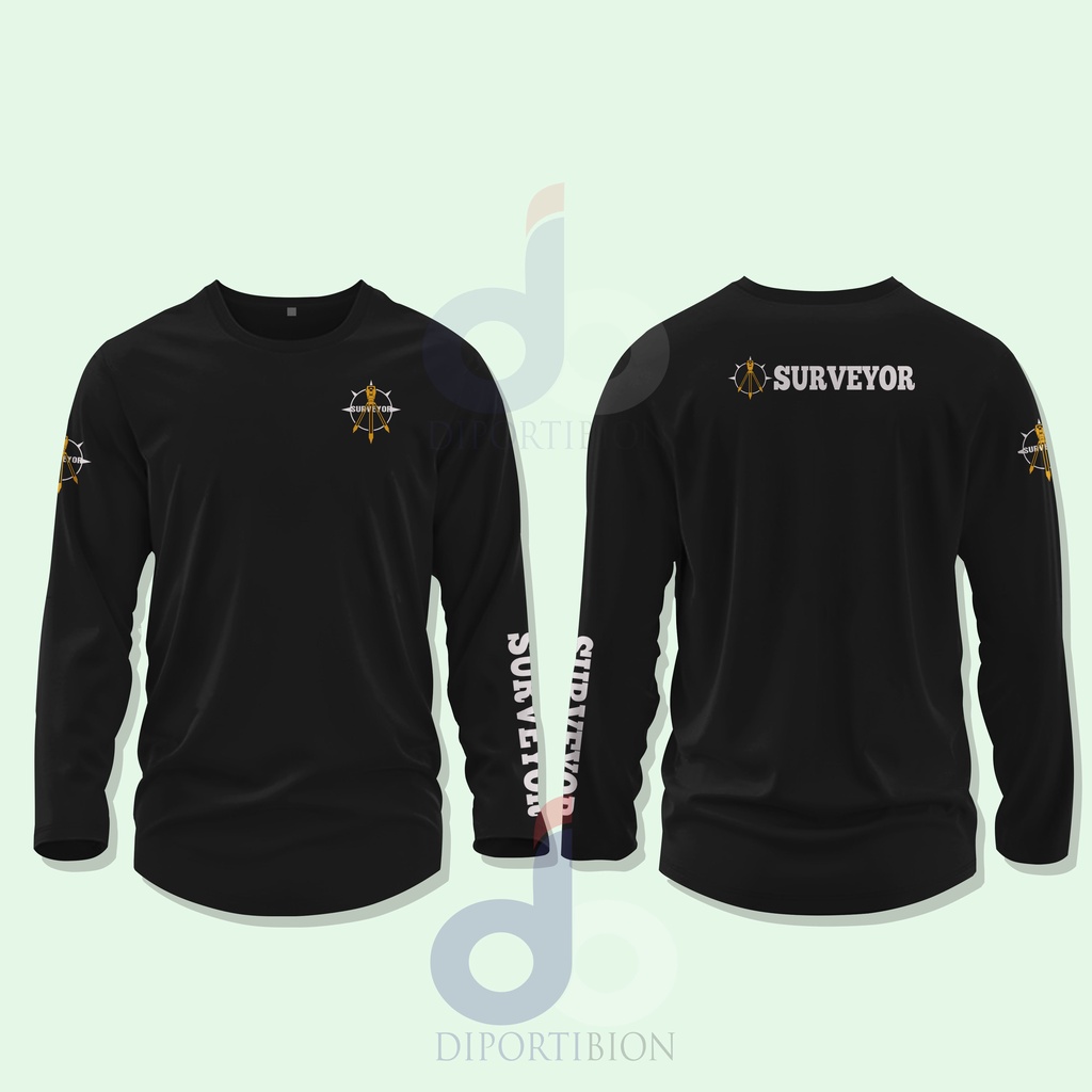 SURVEYOR DISTRO KAOS LENGAN PANJANG / KAOS DISTRO TEKNIK SURVEYOR