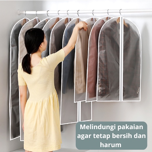 ❤ IJN ❤ COVER BAJU RESLETING PEVA ANTI DEBU / SARUNG BAJU /COVER GANTUNG BAJU