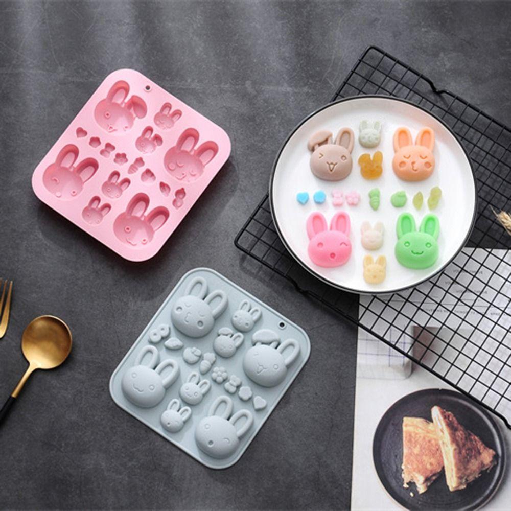 Solighter Easter Silicone Mold Cetakan Sabun Jelly Dekorasi Liburan Cetakan Kue Coklat