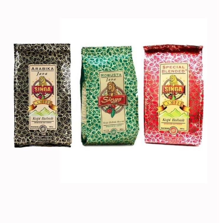 

▲ Singa kopi bubuk Robusta / Arabika / Special blend pck 180gr ガ