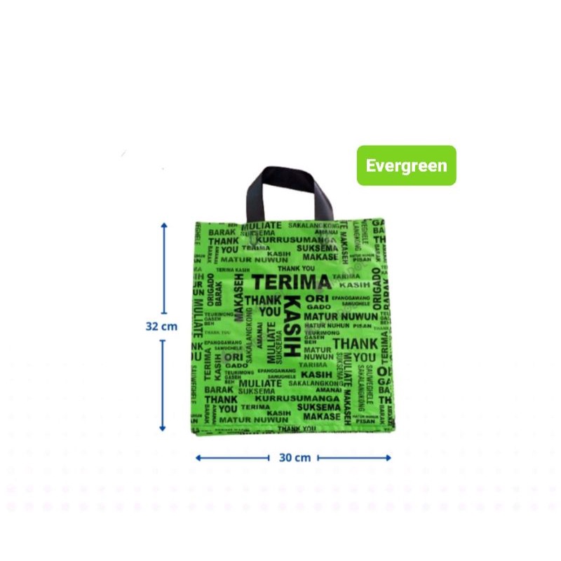 30x32cm Kantong Plastik Olshop Motif Thank You Plastik Thank You