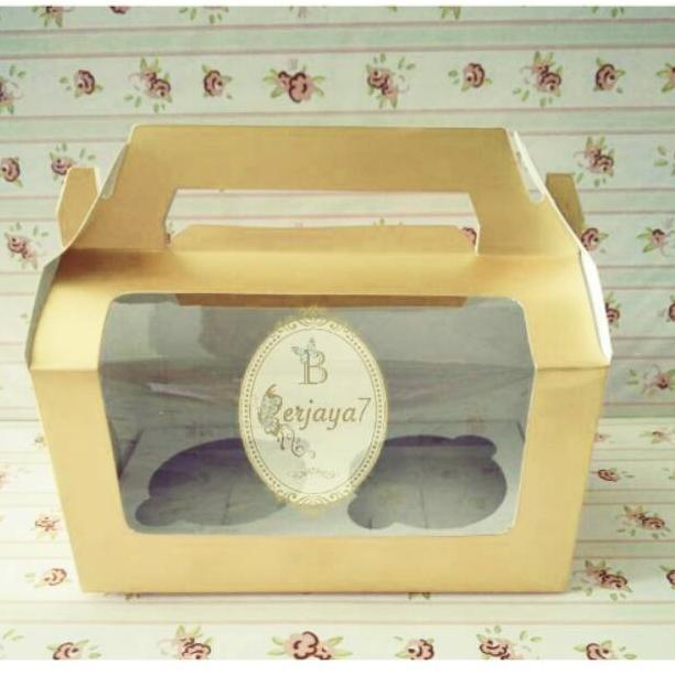 

ィ Box Dus cupcake gold isi 2 ₪