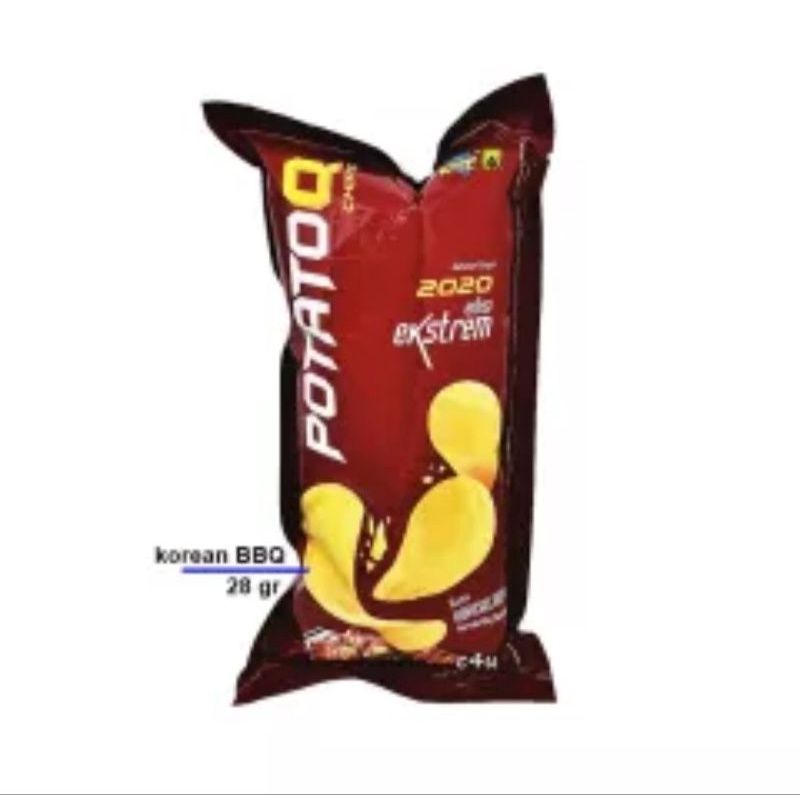 

PotatoQ Chips Kikoya 28gr rasa Korean BBQ 1pack dengan isi 10pcs