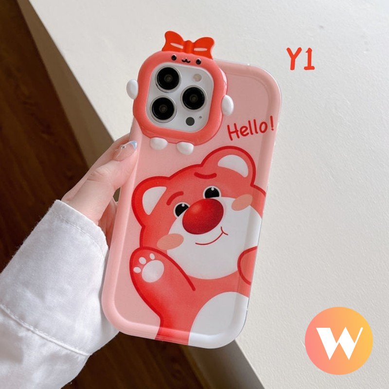 3d Bow Monster Lensa Soft Case Realme C35 C25 C17 C33 C20A C25s C20 C3 C30 C21Y C12 C31 C11 C15 C25Y C2 8Pro 7i 9Pro+5i 6i 7 5 9i 89 C21 Kartun Lucu Manyo Beruang Strawbery Sarung Cover Sarung