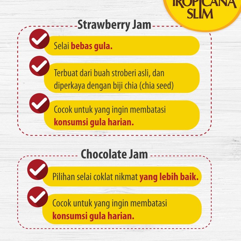

SHOPEE 1.1 Tropicana Slim Strawberry Jam 375 g - Selai Stroberi Bebas Gula ..,,.,,.,
