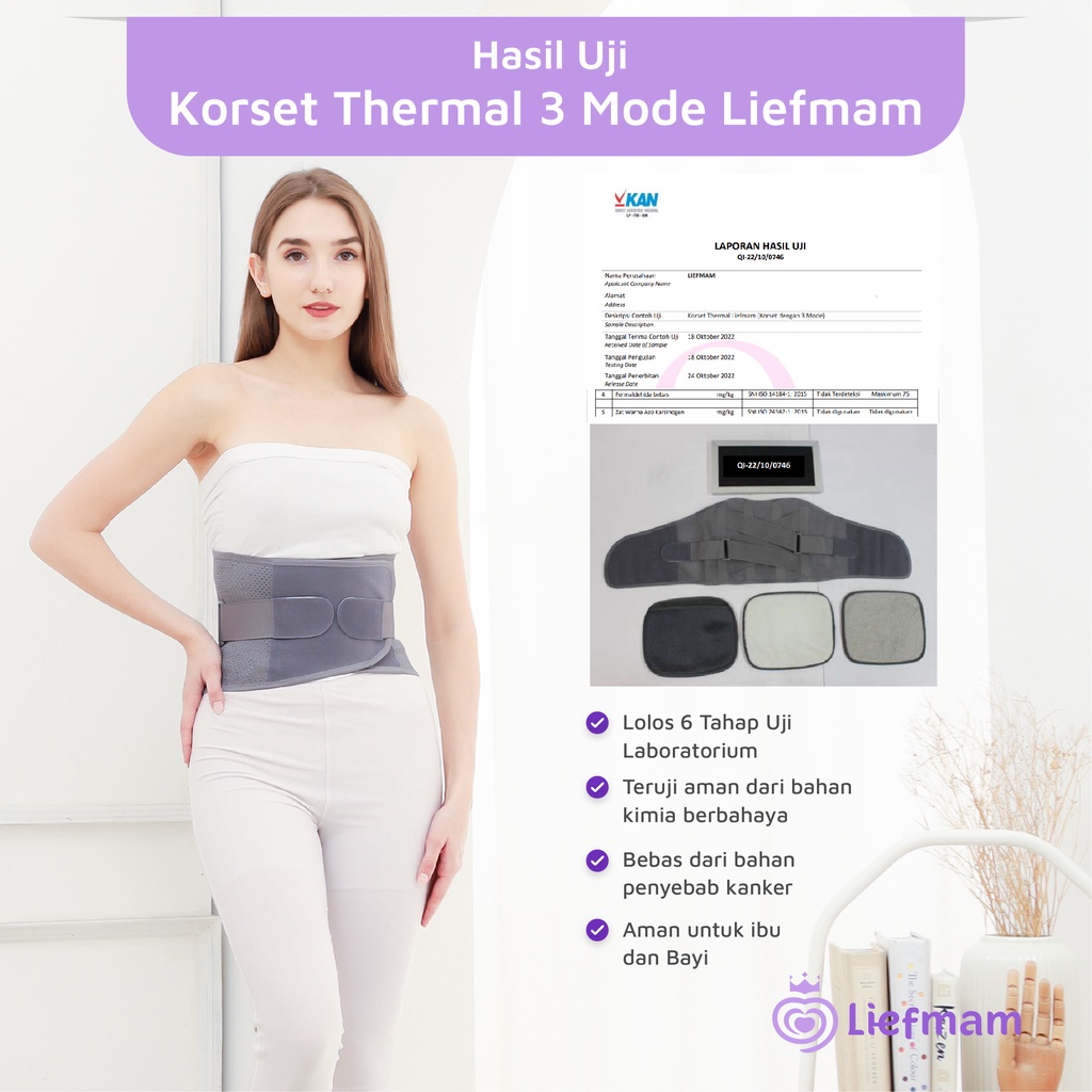 Thermal Corset Liefmam - Korset Peramping Pasca Melahirkan dengan Tourmaline