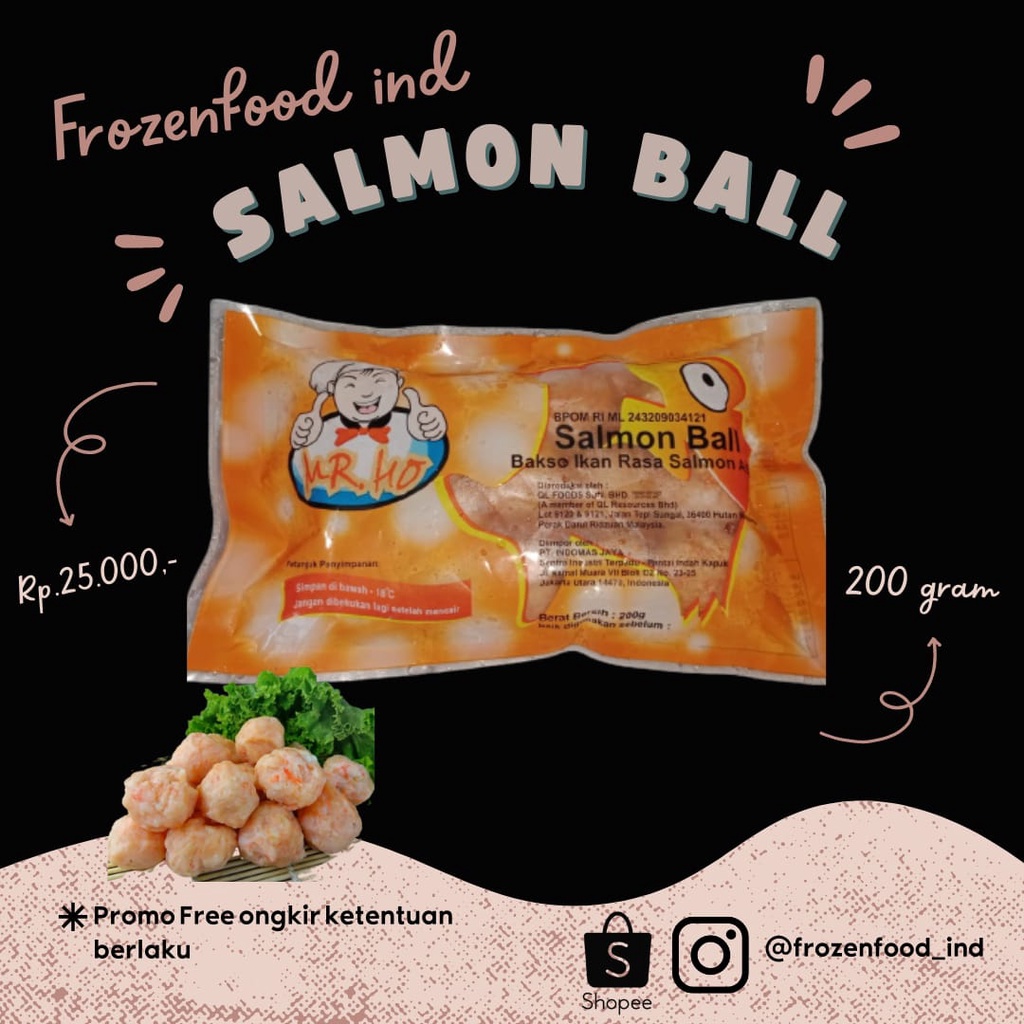 

SALMON BALL Mr.Ho/BAKSO SALMON/200GRAM