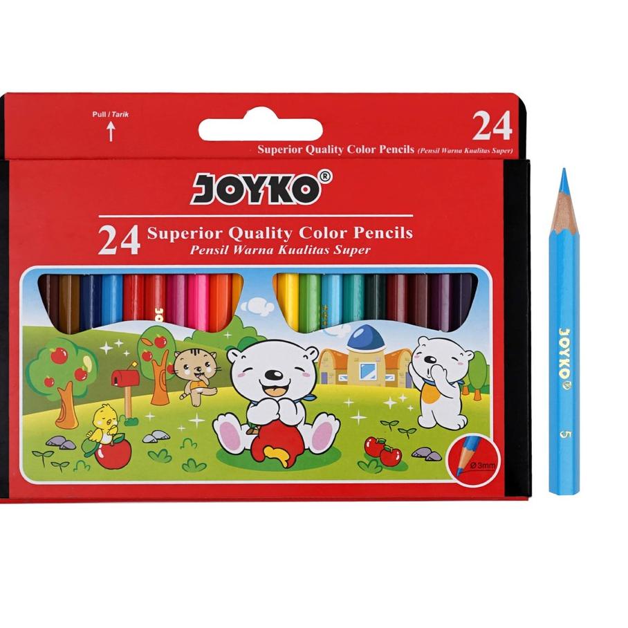 

Pasti Laris Joyko Pensil Warna Mini CPS 24 - Short Color Pencils Hexagonal Grip^