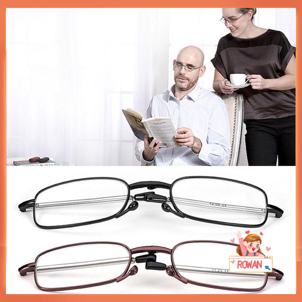 R-flower Kacamata Baca Lipat Mode Rotasi Portabel Presbyopia Eyeglasses