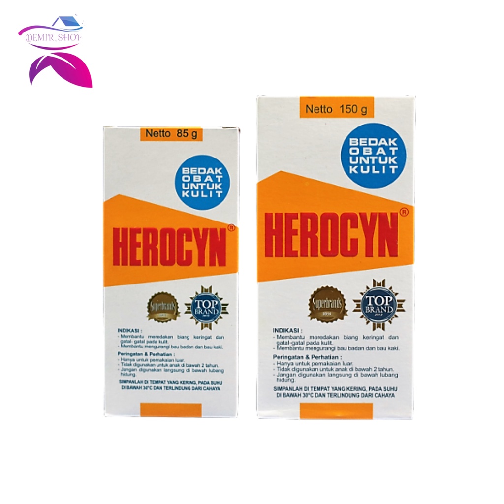 Bedak Herocyn 85 gr &amp; Herocyn 150 gr / Biang Keringat / Obat Gatal