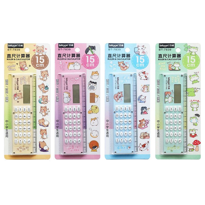 JAVASHOP 2 in 1 Kalkulator Penggaris Multifungsi 8 Digit