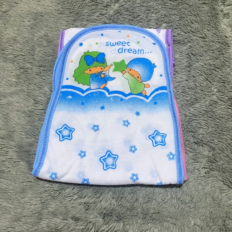 (12pcs) Popok Kain Bayi Single Putih Motif