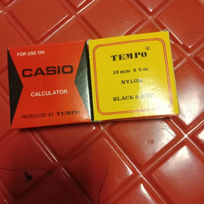 

TERMURAH pita calculator merk casio black end red