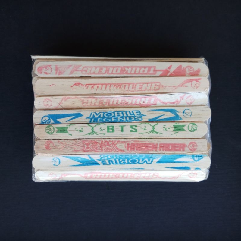 mainan stik kayu sablon 144 pcs