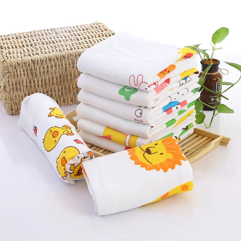 cod 105*50 Handuk mandi anak motif kartun bath towel kartun handuk bayi lembut honeycomb lucu