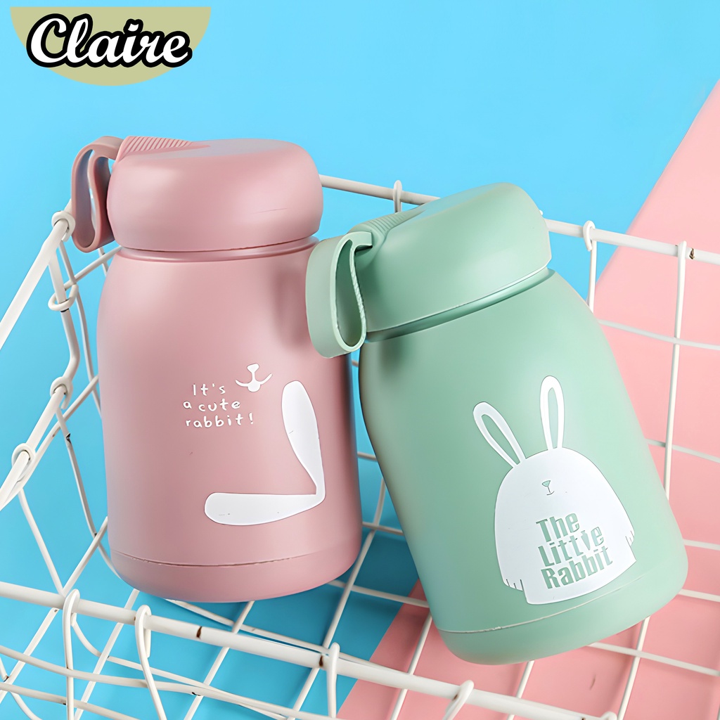 Rabbit Glass sprout cup - Botol minum kelinci- Termos karakter kelinci - Souvenir botol minum