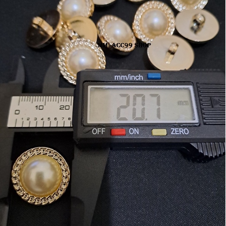 12 PCS KANCING JAMUR TIMBUL LIST RANTAI 21MM 2,1CM