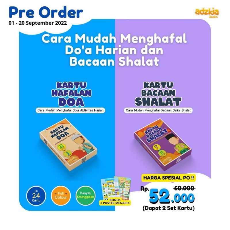 Flash Card Kartu Bacaan Shalat Fullcolor