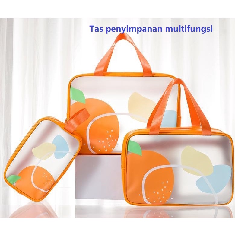 Tas Kosmetik Travel Bag Pouch Kosmetik wash bag Tas Make up Pouch Tas berenang Transparan Tahan Air