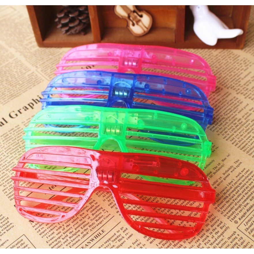 Kacamata LED Nyala Malam Colorful Eyeglass Beauty Fashion