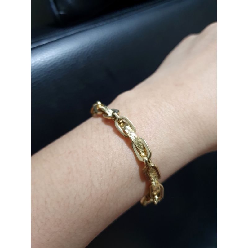 Gelang Titanium Stainless steel asli Gelang rantai Titanium Premium Quality Anti karat 0182