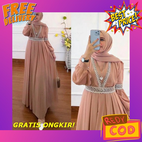[New]Gamis Terbaru Original Nibras Nb B12 Gamis Modern Kondangan Baju Muslim 2022 Terbaru/Gamis Wani