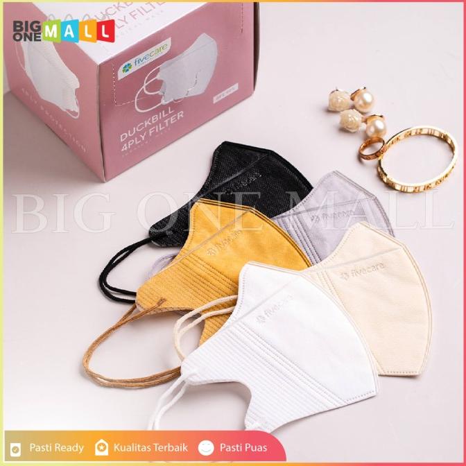 MASKER FIVECARE DUCKBILL EARLOOP 50pcs, Masker Five Care Duck Bill ORI